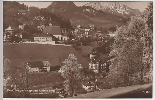 (44962) Foto AK Berchtesgaden gegen Untersberg 1920er