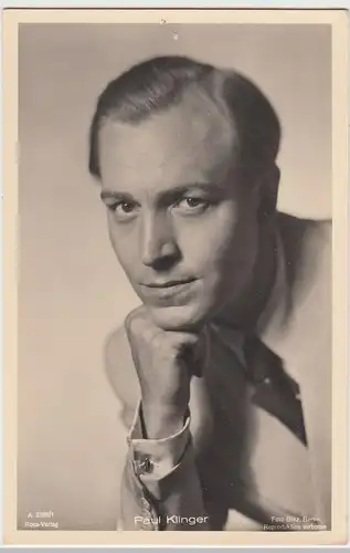 (49588) Foto AK Schauspieler Paul Klinger, Ross Verlag, vor 1945