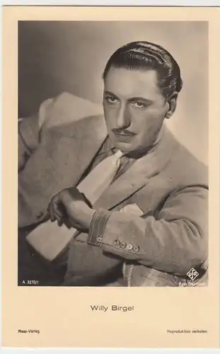 (49579) Foto AK Schauspieler Willy Birgel, Ross Verlag, vor 1945