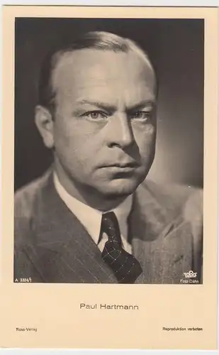 (49575) Foto AK Schauspieler Paul Hartmann, Ross Verlag, vor 1945