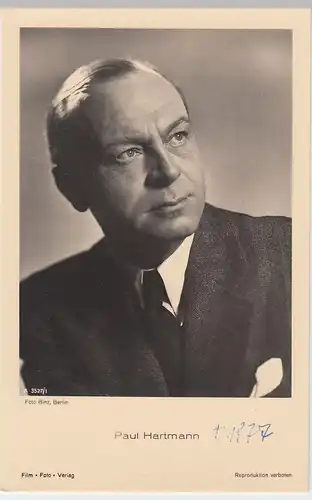 (49573) Foto AK Schauspieler Paul Hartmann, Film Foto Verlag, vor 1945