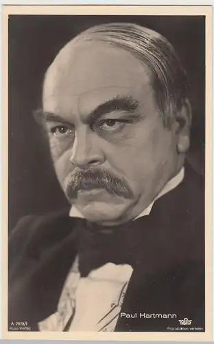 (49572) Foto AK Schauspieler Paul Hartmann, Ross Verlag, vor 1945
