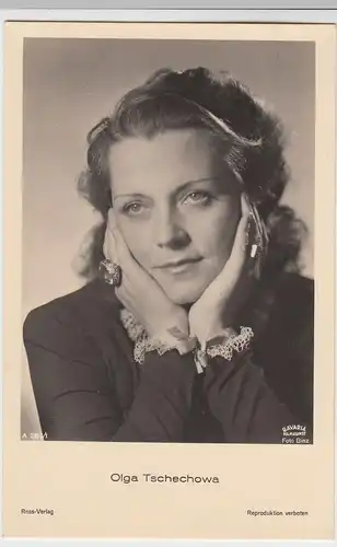 (49566) Foto AK Schauspielerin Olga Tschechowa, Ross Verlag, vor 1945