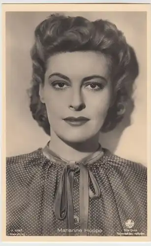 (49554) Foto AK Schauspielerin Marianne Hoppe, Ross Verlag, vor 1945