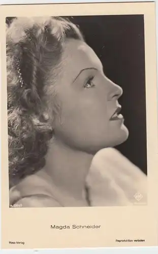(49551) Foto AK Schauspielerin Magda Schneider, Ross Verlag, vor 1945