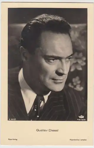 (49546) Foto AK Schauspieler Gustav Diessl, Ross Verlag, vor 1945