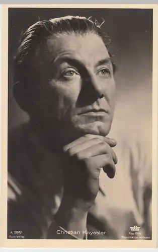 (49545) Foto AK Schauspieler Christian Kayssler, Ross Verlag, vor 1945