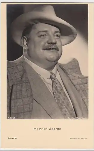 (49544) Foto AK Schauspieler Heinrich George, Ross Verlag, vor 1945