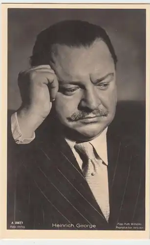 (49543) Foto AK Schauspieler Heinrich George, Ross Verlag, vor 1945