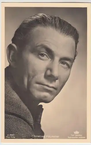 (49542) Foto AK Schauspieler Christian Kayssler, Ross Verlag, vor 1945