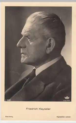 (49541) Foto AK Schauspieler Friedrich Kayssler, Ross Verlag, vor 1945