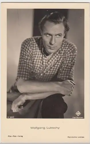 (49540) Foto AK Schauspieler Wolfgang Lukschy, Film Foto Verlag, vor 1945