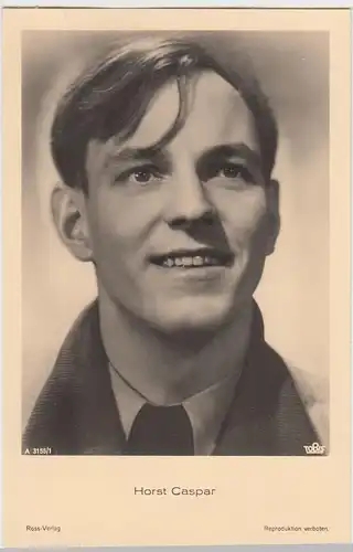 (49532) Foto AK Schauspieler Horst Caspar, Ross Verlag, vor 1945