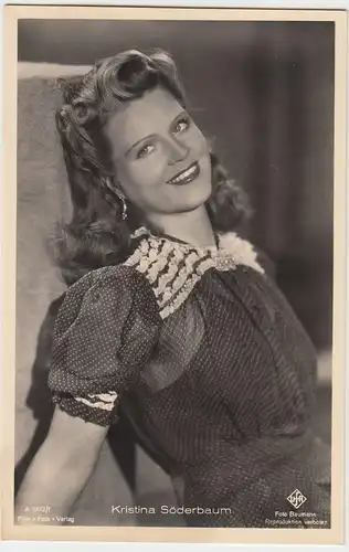 (49527) Foto AK Schauspielerin Kristina Söderbaum, Film Foto Verlag, vor 1945