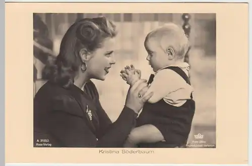 (49524) Foto AK Schauspielerin Kristina Söderbaum, Ross Verlag, vor 1945