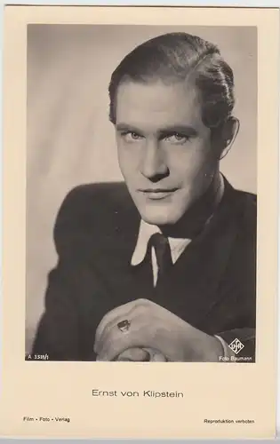 (49521) Foto AK Schauspieler Ernst von Klipstein, Film Foto Verlag, vor 1945