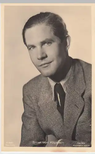 (49518) Foto AK Schauspieler Ernst von Klipstein, Ross Verlag, vor 1945