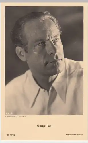 (49499) Foto AK Schauspieler Sepp Rist, Ross Verlag, vor 1945