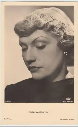 (49494) Foto AK Schauspielerin Hilde Weissner, Ross Verlag, vor 1945