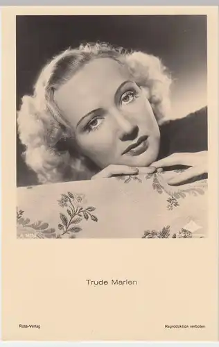 (49487) Foto AK Schauspielerin Trude Marlen, Ross Verlag, vor 1945
