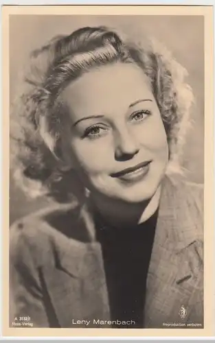 (49486) Foto AK Schauspielerin Leny Marenbach, Ross Verlag, vor 1945