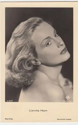 (49485) Foto AK Schauspielerin Camilla Horn, Ross Verlag, vor 1945