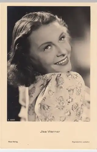 (49479) Foto AK Schauspielerin Ilse Werner, Ross Verlag, vor 1945