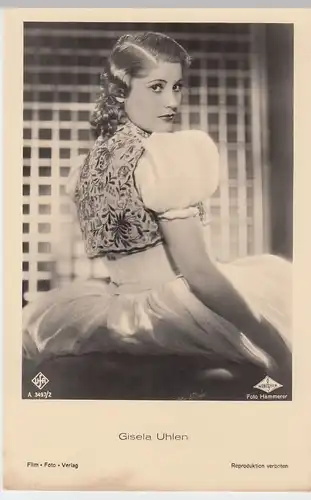 (49471) Foto AK Schauspielerin Gisela Uhlen, Film Foto Verlag, vor 1945