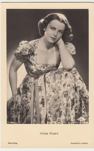 (49465) Foto AK Schauspielerin Hilde Krahl, Ross Verlag, vor 1945