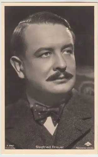 (49457) Foto AK Schauspieler Siegfried Breuer, Ross Verlag, vor 1945