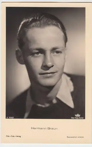 (49450) Foto AK Schauspieler Hermann Braun, Film Foto Verlag, vor 1945