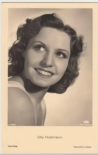 (49447) Foto AK Schauspielerin Olly Holzmann, Ross Verlag, vor 1945