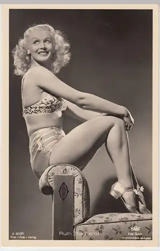 (49440) Foto AK Schauspielerin Ruth Buchardt, Film Foto Verlag, vor 1945