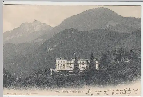 (49399) AK Aigle VD, Grand Hotel, vor 1905