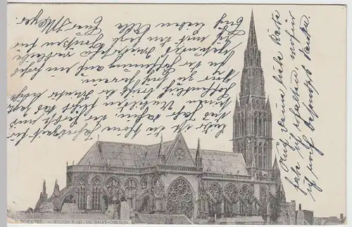 (49394) AK Valenciennes, Eglise du Saint-Cordon, Feldpost 1916