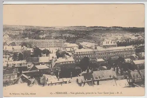 (49393) AK Péronne, Vue prise de la Tour St-Jean, 1914