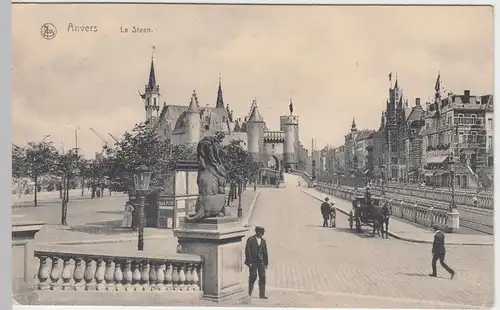 (49379) AK Anvers, Antwerpen, Le Steen, Feldpost 1915