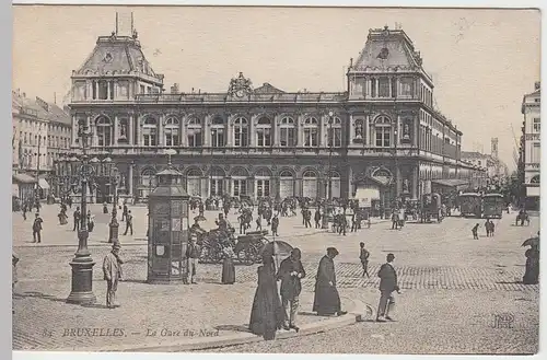 (49375) AK Bruxelles, Brüssel, La Gare du Nord, Nordbahnhof, 1911