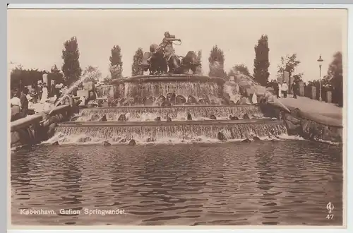 (49356) Foto AK Kobenhavn, Kopenhagen, Gefion Springvandet, vor 1945