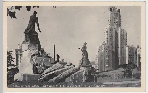 (49315) AK Buenos Aires, Monumento a L. Alem y Edificio Kavanagh