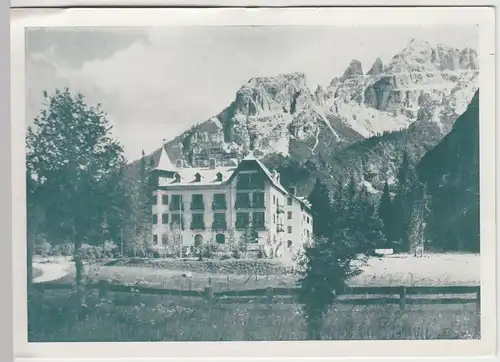 (49295) AK Carbonin (Schluderbach), Hotel Croda Rossa, Dolomiten