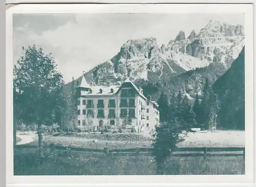 (49294) AK Carbonin (Schluderbach), Hotel Croda Rossa, Dolomiten