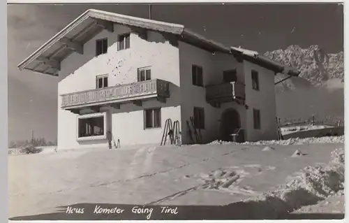(49266) Foto AK Going, Haus Kometer a. Wilden Kaiser, nach 1945