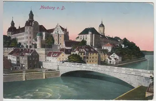 (49249) AK Neuburg a.d. Donau, Schloß, Kaserne, Feldpost 1915