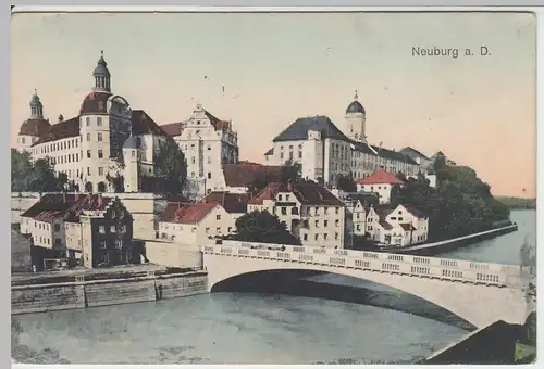 (49241) AK Neuburg a.d. Donau, Schloß, Kaserne, Feldpost 1915