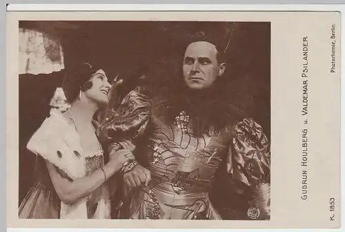 (49181) Foto AK Schauspieler Gudrun Houlber u. Valdemar Psilander, 1918