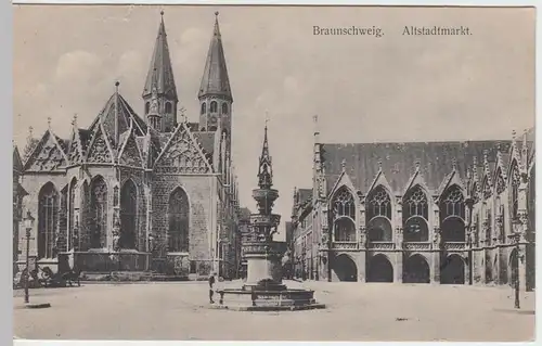 (49078) AK Braunschweig, Altstadtmarkt, Feldpost 1914