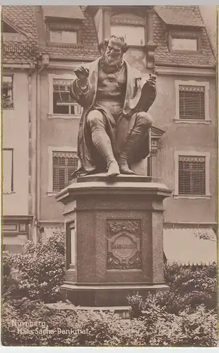 (48970) Foto AK Nürnberg, Hans-Sachs-Denkmal, vor 1945