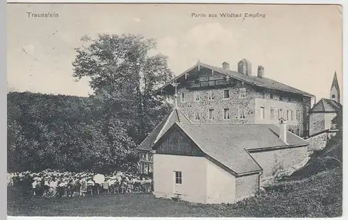 (48938) AK Traunstein, Partie aus Wildbad Empfing, 1924