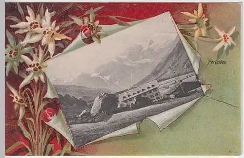 (48934) AK Ferleiten, mit künstler. gestalt. Rahmen, vor 1905